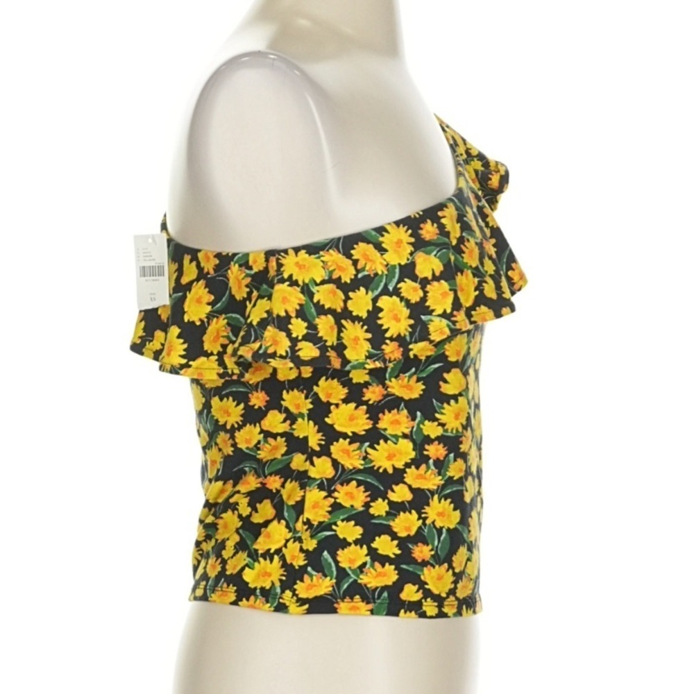 Maeve Yellow Daisy Floral Ruffle One Shoulder Top Women’s XS - Picture 4 of 7